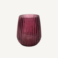 Bordeaux Windlicht Vase Rillenglas mieten – Dekoverleih Berlin