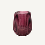 Bordeaux Windlicht Vase Rillenglas mieten – Dekoverleih Berlin