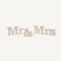 Aufsteller „Mr & Mrs“ – Weiß – dekoratives Schrift-Element