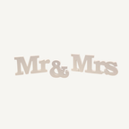 Aufsteller „Mr & Mrs“ – Weiß – dekoratives Schrift-Element