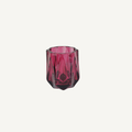 Teelicht Rot Bordeaux – facettiertes Glas