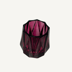 Teelicht Rot Bordeaux – facettiertes Glas