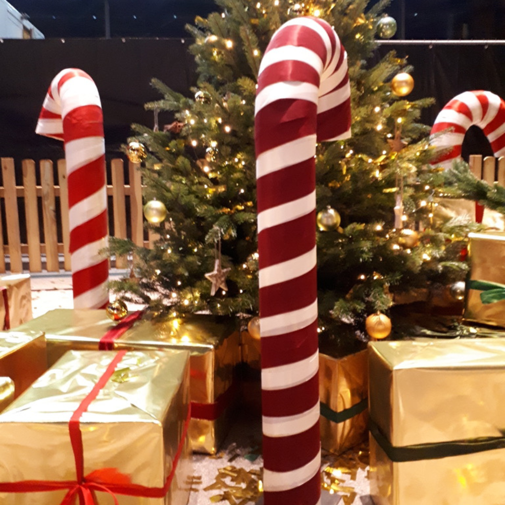 XL Zuckerstange – Rot/Weiß oder Grün/Weiß – Weihnachtsdekoration