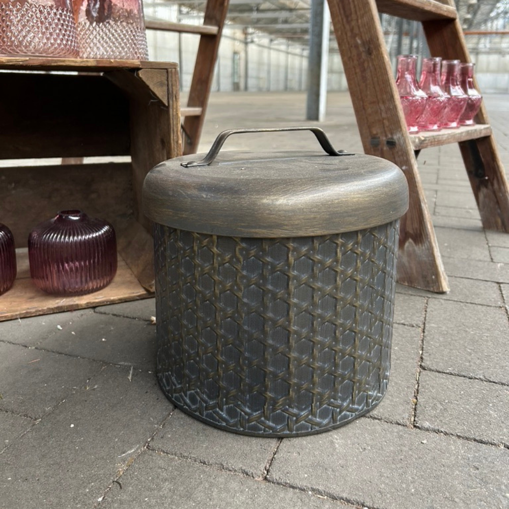 Metalltopf Dekotopf mieten – Industrial – Dekoverleih Berlin