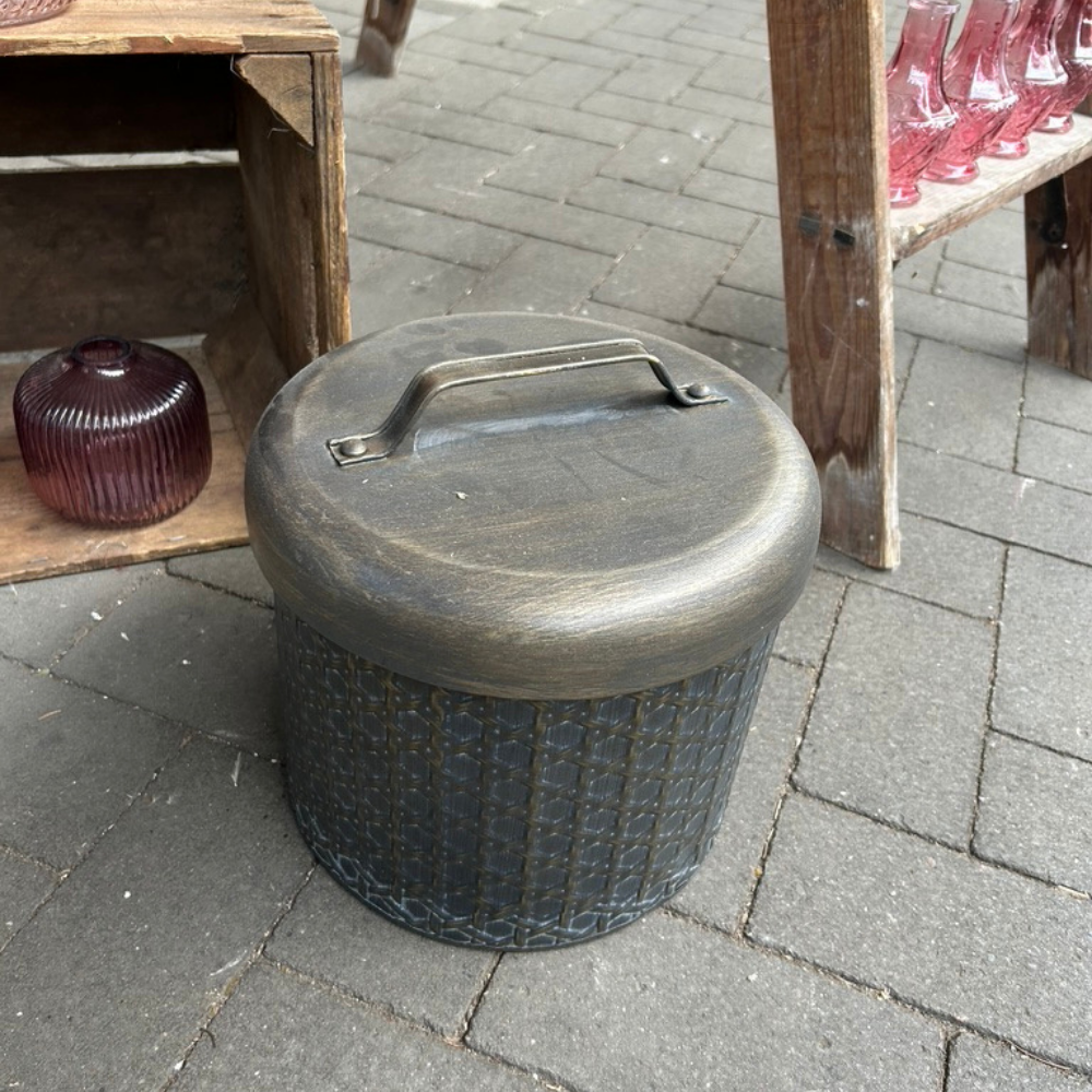Metalltopf Dekotopf mieten – Industrial – Dekoverleih Berlin