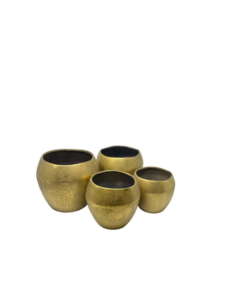 Keramiktopf Übertopf Gold – rund – 4 Größen