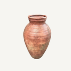 Große Terrakotta-Vase Braun im Vintage-Stil mieten
