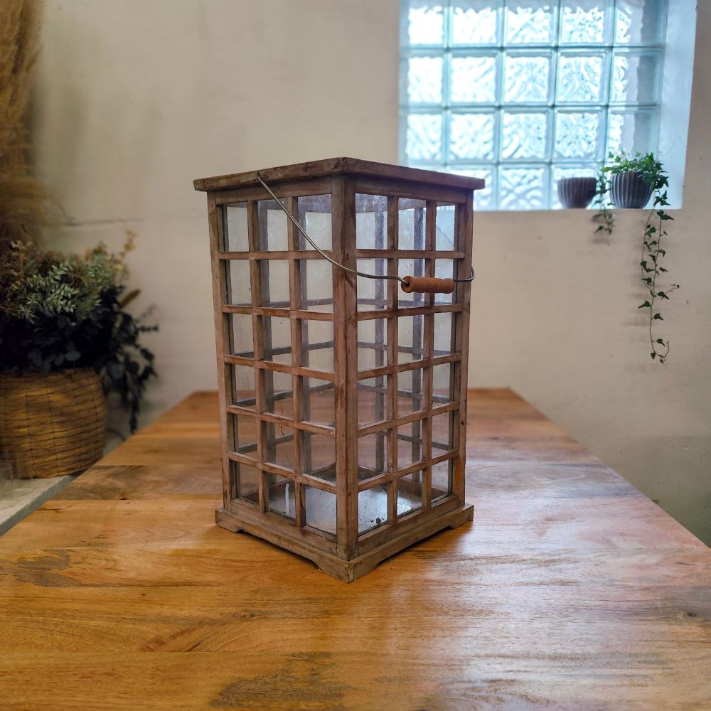 Holzlaterne im Vintage-Stil – Groß