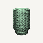 Zylinder Vase Diamant – strukturierte Glasoptik – 3 Farben