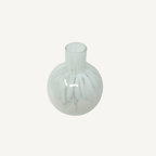 Glasvase Murano-Optik Weiß – Kugelform – 2 Größen