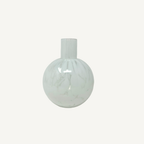 Glasvase Murano-Optik Weiß – Kugelform – 2 Größen