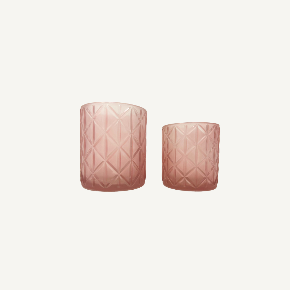 Teelichtglas / Vase – Rosa mieten