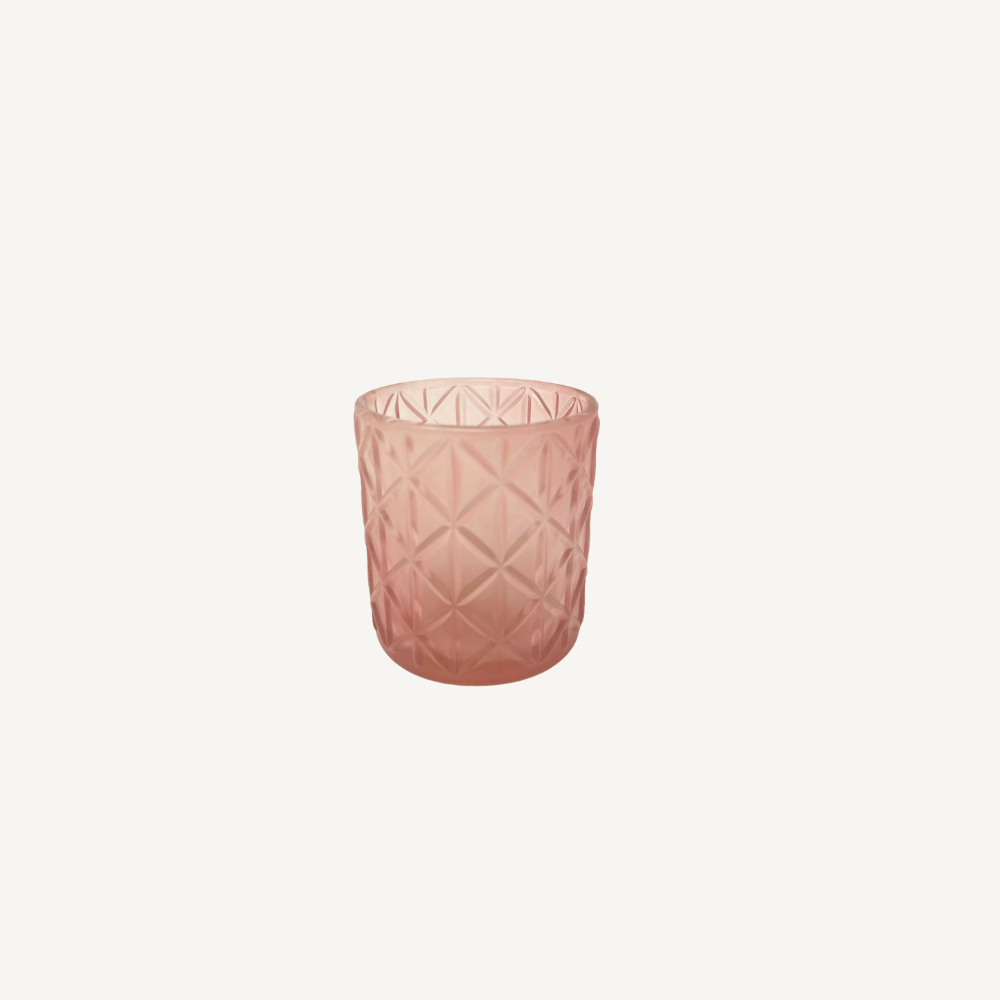 Teelichtglas / Vase – Rosa mieten