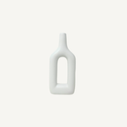 Keramikvase Weiß – skulpturale Form – 2 Größen
