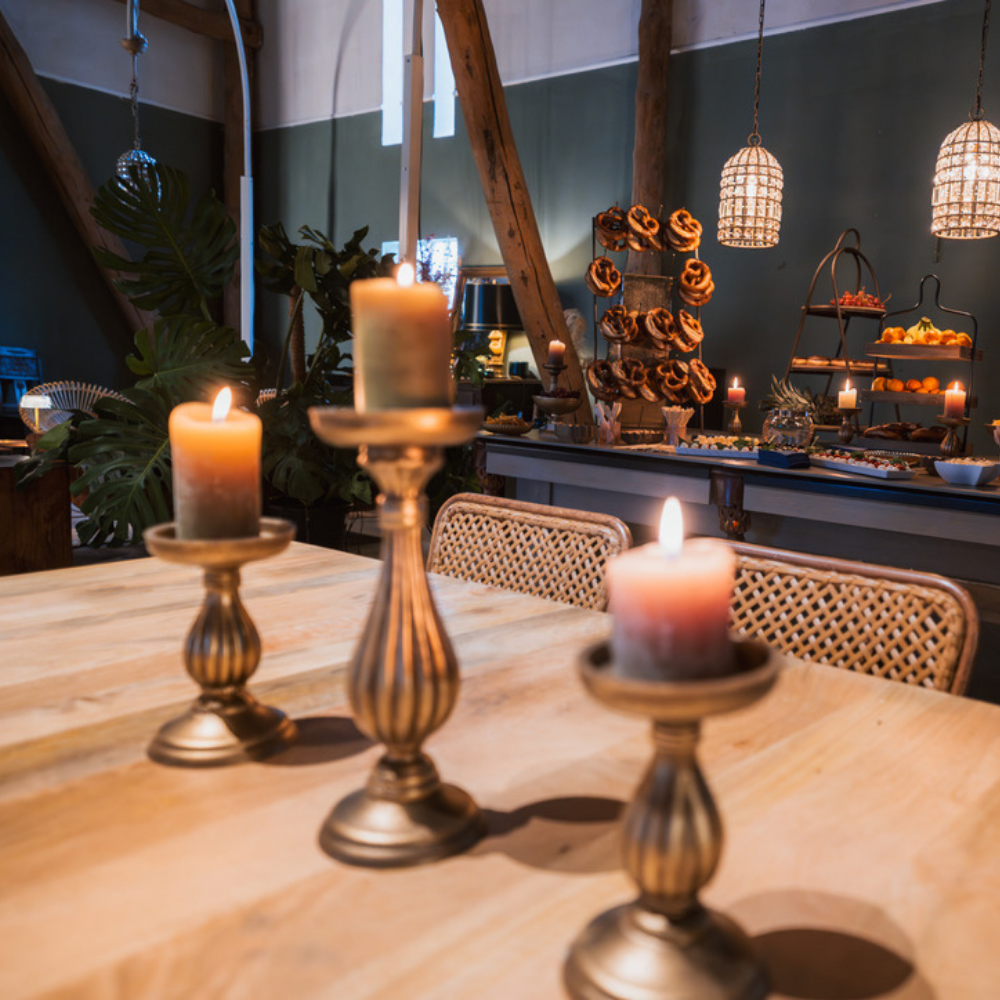 Kerzenständer „Classic Gold“ – Holz (2 Größen)