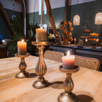 Kerzenständer „Classic Gold“ – Holz (2 Größen)