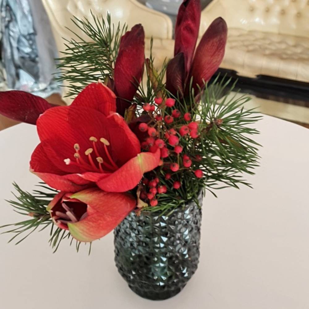 Zylinder Vase Diamant – strukturierte Glasoptik – 3 Farben