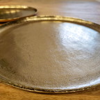 Metallteller Gold – antik patiniert – vielseitig einsetzbar