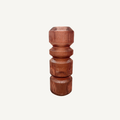 Designvase Rot – gerippte Glasstruktur – skulpturale Form